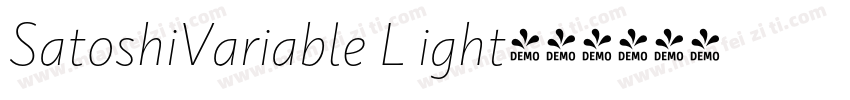 SatoshiVariable L ight字体转换